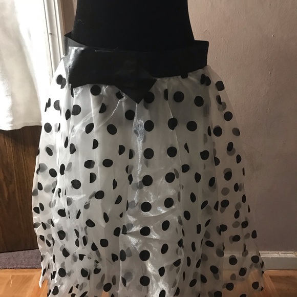 Poka dot sheer skirt with elastic waistband - Picture 3 of 3